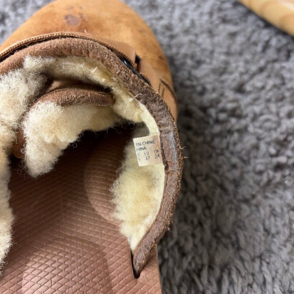 Suicoke Women's Brown Shearling Slippers - Picture 10 of 11